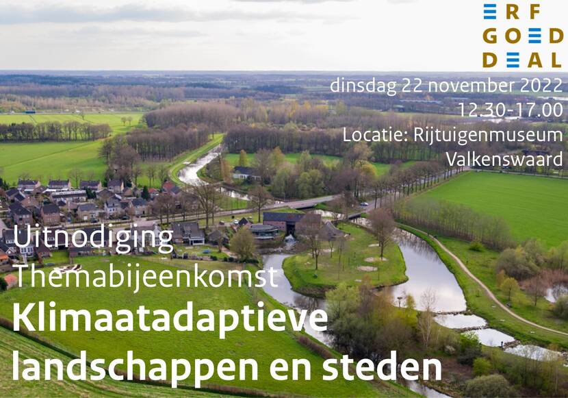 Uitnodiging bijeenkomst Erfgoed Deal luchtfoto van watermolenlandschap in Noord-Brabant