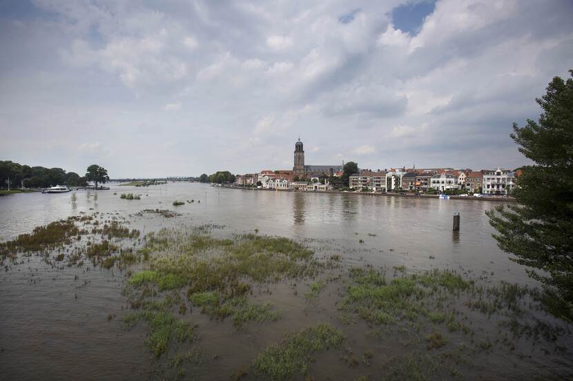 Hoogwater bij Deventer op 29 juni 2016