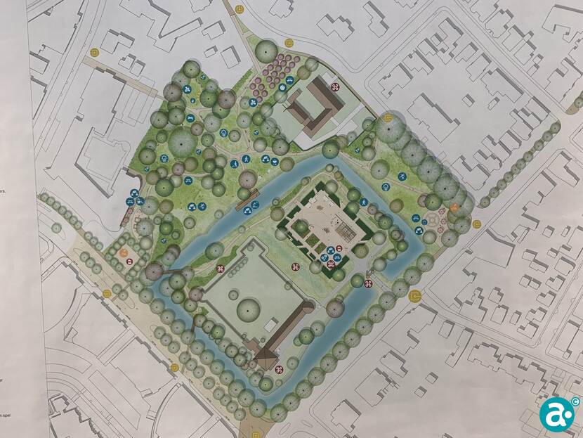 Ontwerptekening voor Stadspark Weert